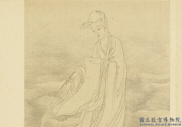 清金廷標白描羅漢　冊　羅漢（九）